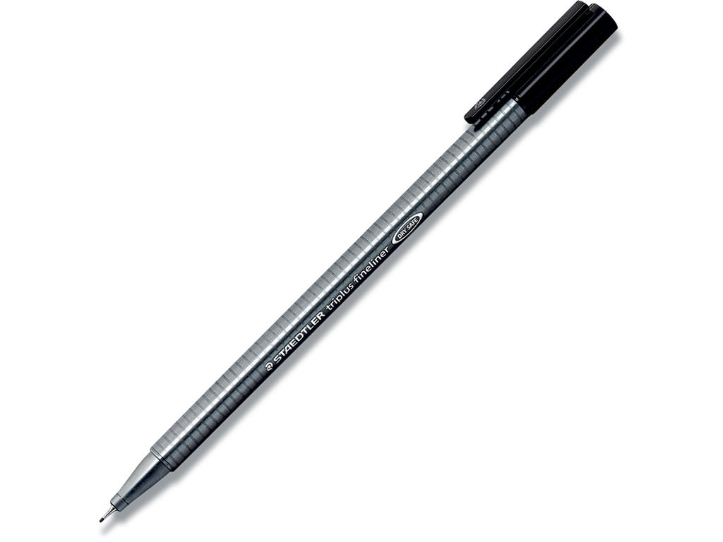 Fineliner, Sort, 0.3 mm, 1 stk, Staedtler Triplus 334