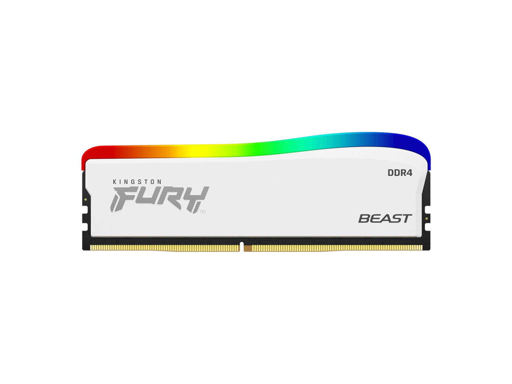 Kingston Technology FURY Beast 8 GB 3600MT/s DDR4 CL17 DIMM , hvid RGB SE