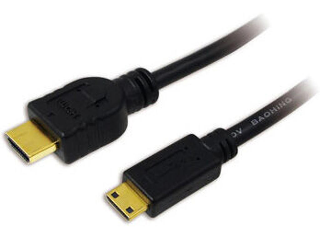 LogiLink CH0021 HDMI-kabel 1 m HDMI Type A (Standard) HDMI Type C (Mini) Sort