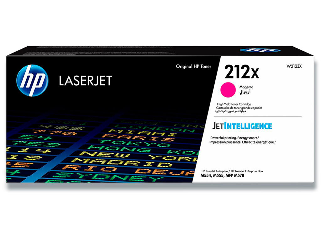 Toner, 212X, Magenta-rød, 10.000 sider, HP W2123X