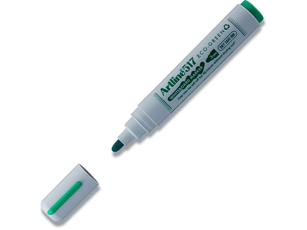 Whiteboard marker, Rund spids, Grøn, 3 mm, Artline ECO-GREEN 517