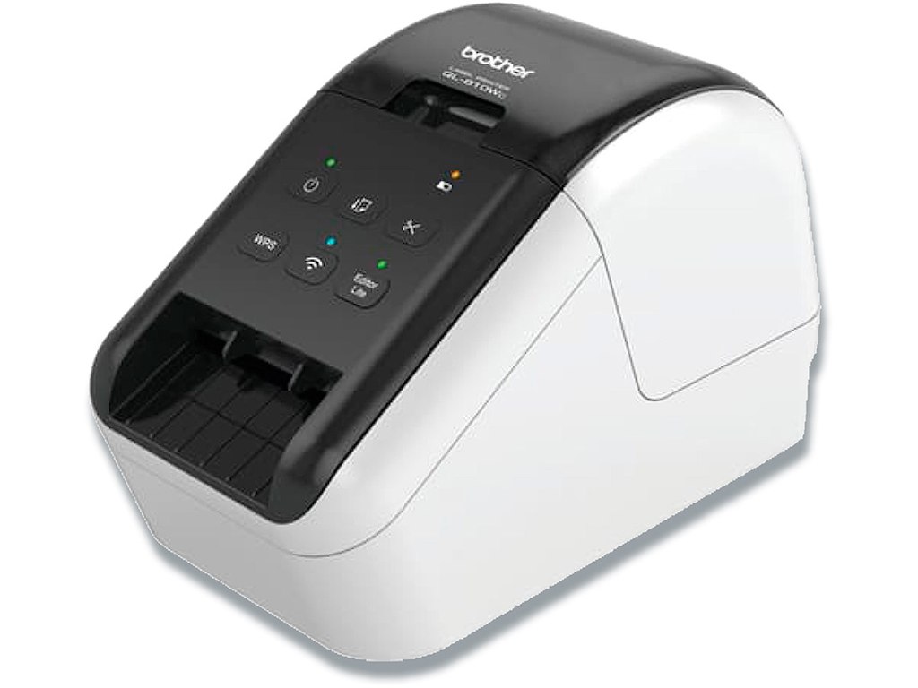 Labelprinter, Skrivebord, Til PC, Mac, smartphone, tablet, WiFi, Max 62 mm etiketbredde, Brother QL-810W