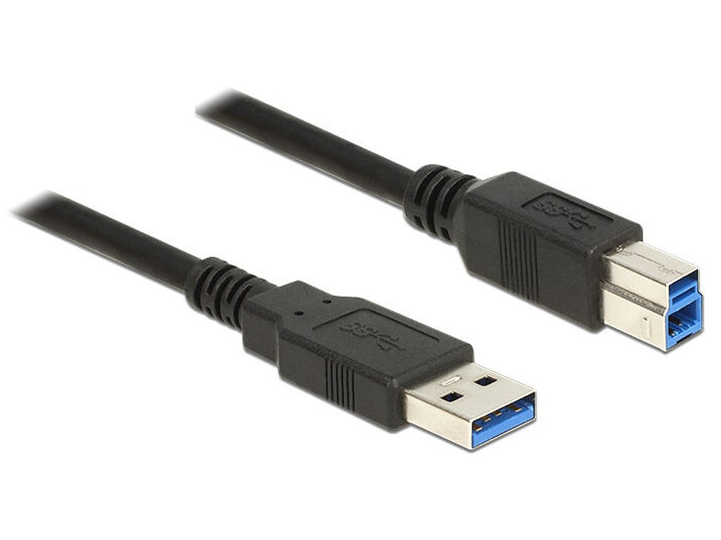 DeLOCK 85066 USB-kabel USB 3.2 Gen 1 (3.1 Gen 1) 1 m USB A USB B 5 Gbit/sek. Sort