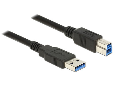 DeLOCK 85066 USB-kabel USB 3.2 Gen 1 (3.1 Gen 1) 1 m USB A USB B 5 Gbit/sek. Sort