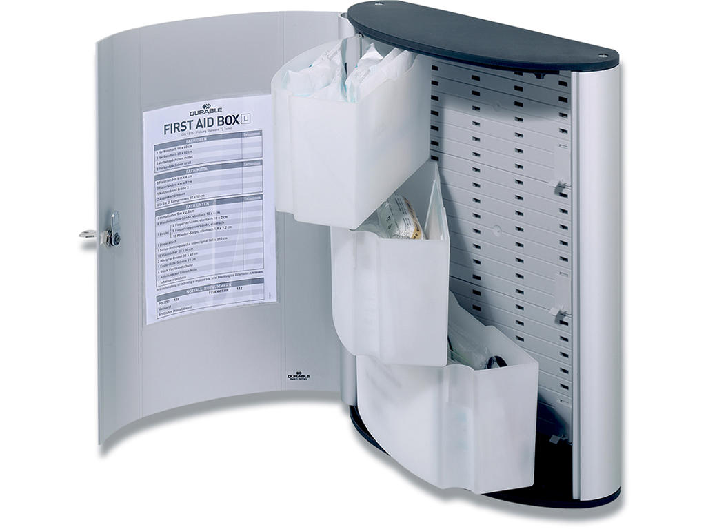 Førstehjælpsskab Durable Large med indhold