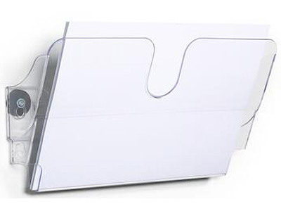 Brochureholder, 1 fag, A4, Tværformat, Transparent, Magnetisk, Durable FLEXIPLUS 1