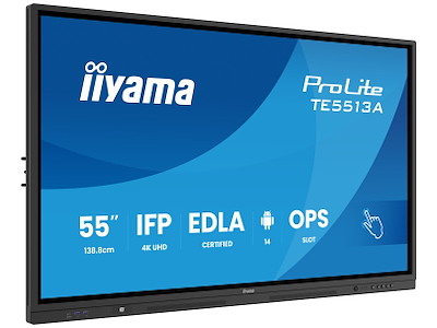 iiyama TE5513A-B2AG skilte display 138,7 cm (54.6") Wi-Fi 4K Ultra HD Berøringsskærm Indbygget processer Android