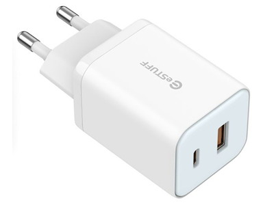 eSTUFF ES635065-BULK-ITH oplader til mobil enhed Smartphone Hvid Vekselstrøm Hurtig opladning Indendørs