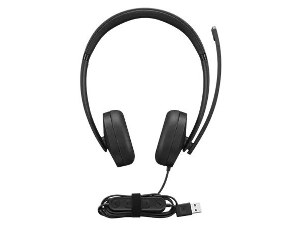 Lenovo 4XD1P83425 hovedtelefoner/headset Ledningsført Opkald/musik USB Type-A Sort