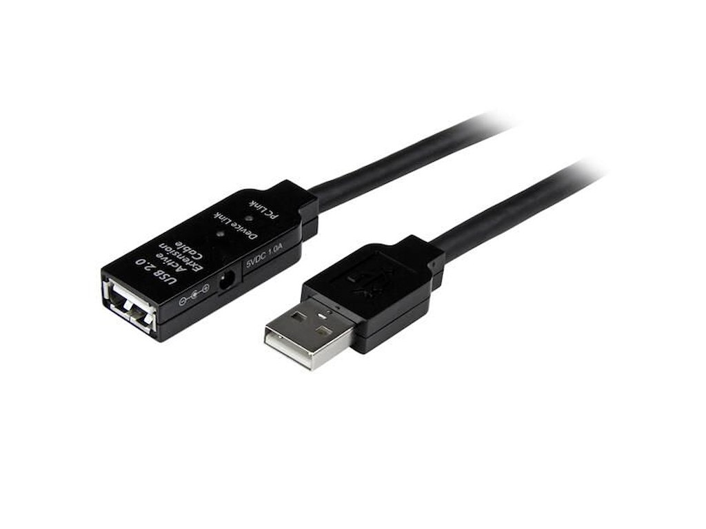 StarTech.com USB 2.0, 20m, M/F USB-kabel USB A Sort