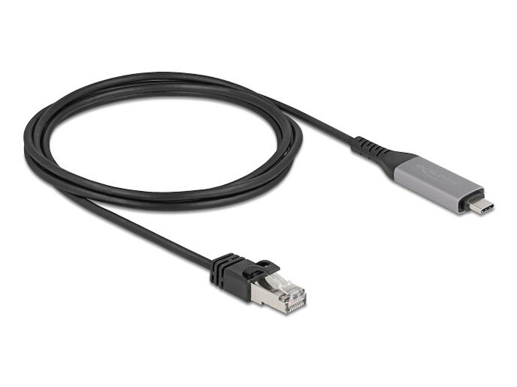 DeLOCK 60760 kabel kønsskifter USB Type-C RJ-45 Anthracit