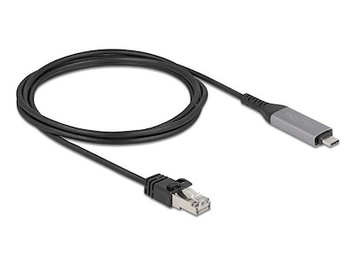 DeLOCK 60760 kabel kønsskifter USB Type-C RJ-45 Anthracit