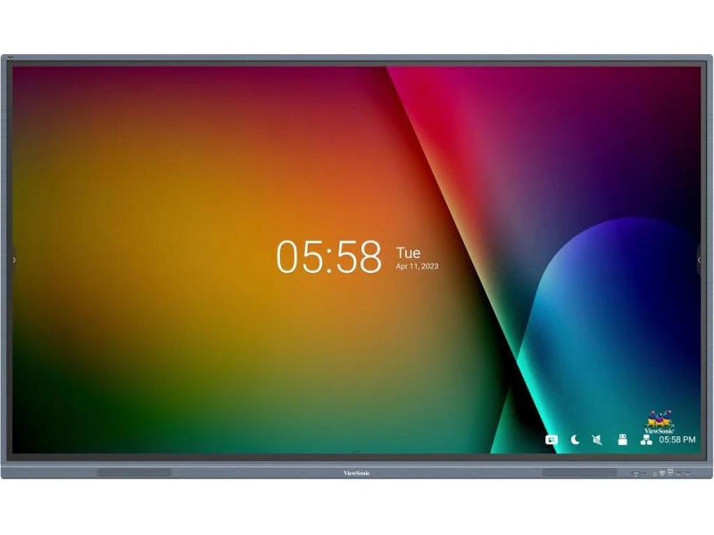 Viewsonic IFP7533-G skilte display Interaktivt fladpanel 190,5 cm (75") LCD 350 cd/m² 4K Ultra HD Sort Berøringsskærm Indbygget processer Android 11
