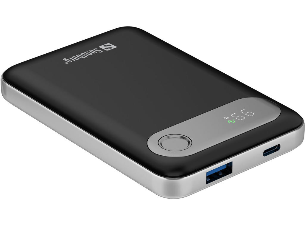 Sandberg 421-16 powerbank Lithium polymer (LiPo) 10000 mAh Aluminium, Sort