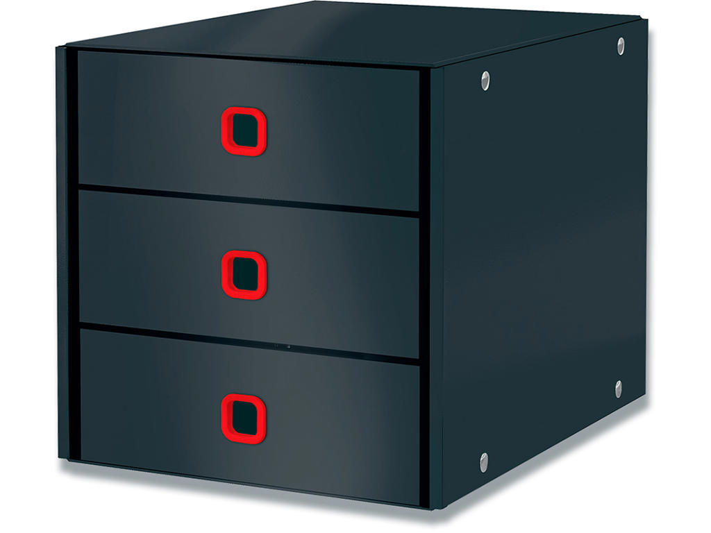 Skuffekabinet, 3 skuffer, Fløjlsgrå, A4, Leitz Click & Store Cosy 