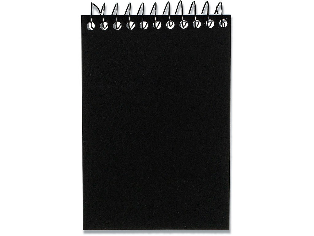 Notesblok, A7, Linjeret, Sort, Bantex 