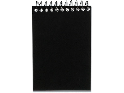 Notesblok, A7, Linjeret, Sort, Bantex 