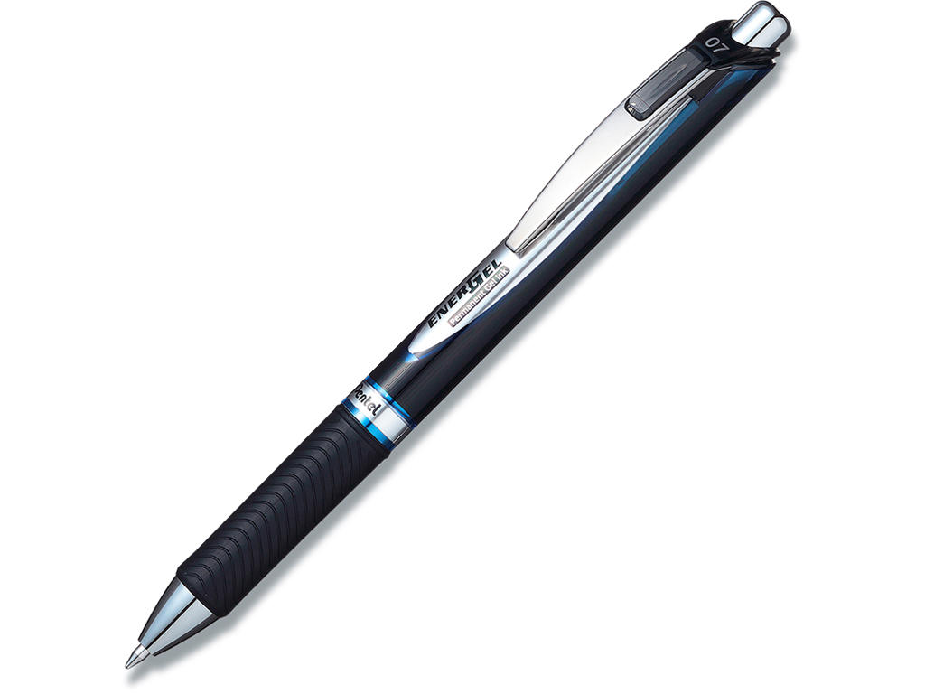 Rollerball gelpen, 0.7 mm, 0.35 mm, Blå, Pentel EnerGel BLP77-C