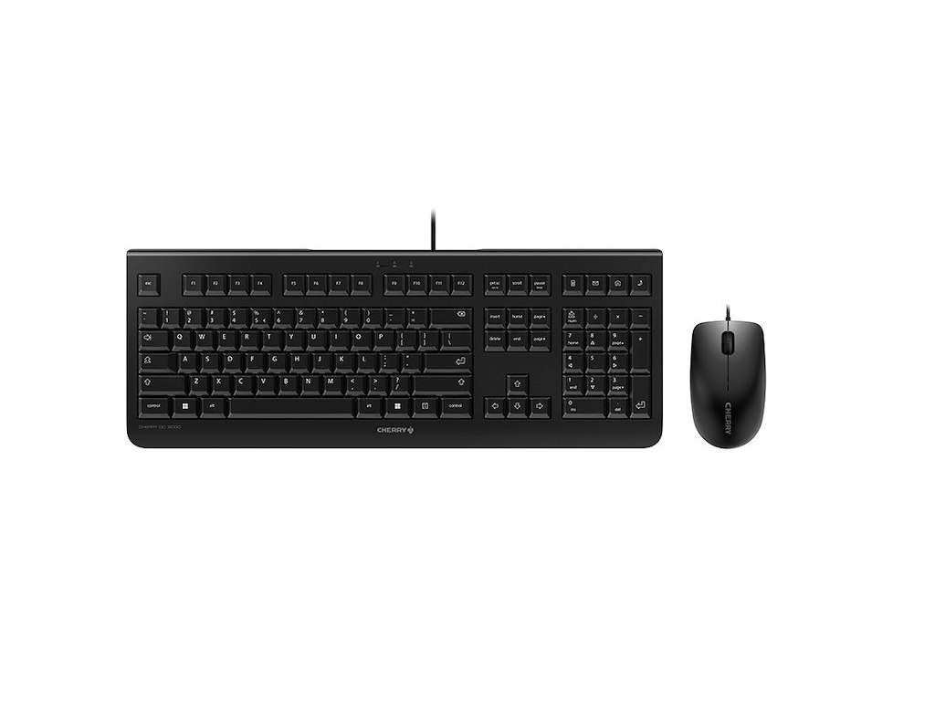 CHERRY DC 2000 tastatur Mus inkluderet Universel USB QWERTY US engelsk Sort