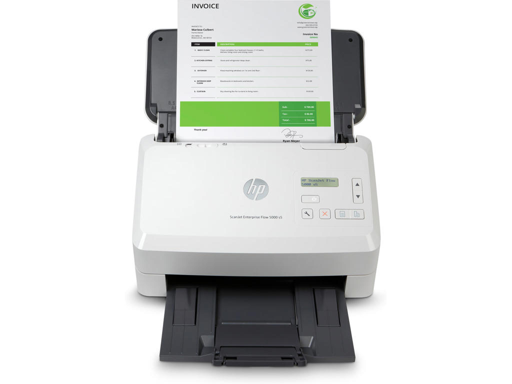HP ScanJet Enterprise Flow 5000 s5 Skanner med papir-tilførsel 600 x 600 dpi A4 Hvid