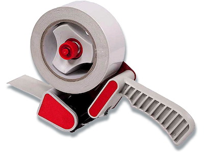 Tapedispenser, Emballagetape, Med håndtag og bremse, 50mmx66m taperuller, Roliba 