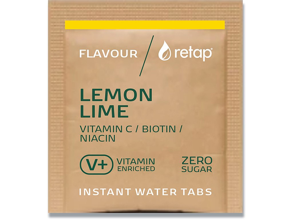 Smagstablet, Til vand, Lemon Lime, 0.4g, 100 stk, Retap