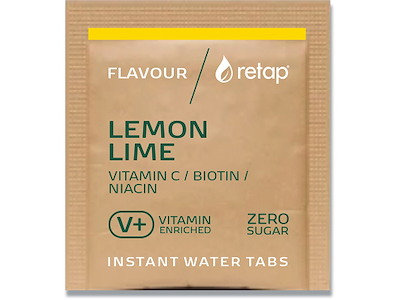 Smagstablet, Til vand, Lemon Lime, 0.4g, 100 stk, Retap
