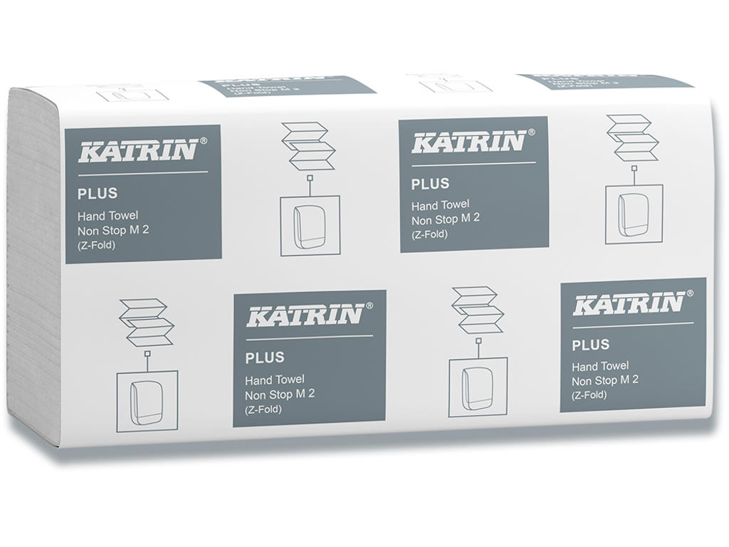 Håndklædeark, 2 lag, Z-fold, 2835 ark, Katrin Non-Stop M
