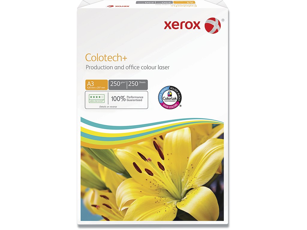 Kopipapir - hvidt, A3, 250 g/m², 250 ark/pakken, Xerox Colotech+ 