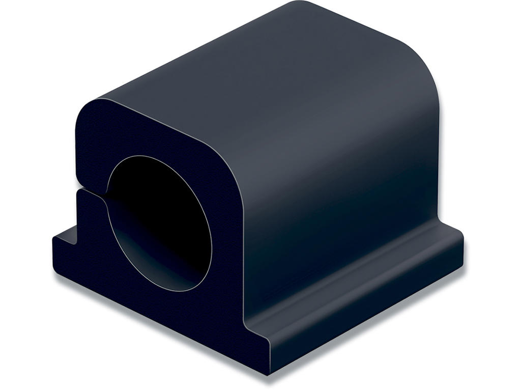 Kabelholder, Til 1 kabel, Grafitgrå, 6 stk, Durable CAVOLINE CLIP PRO 1
