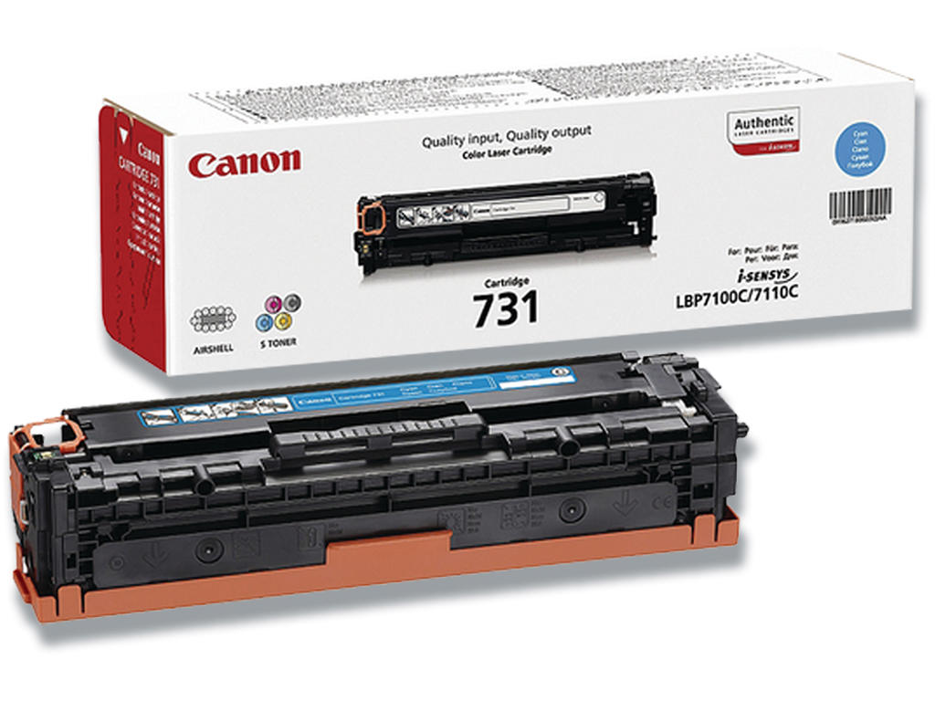 Toner, 731C, Cyan-blå, 1.500 sider, Canon 6271B002