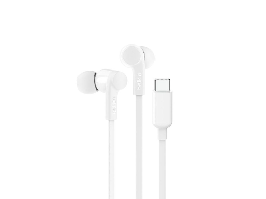 Belkin SoundForm Headset Ledningsført I ørerne Musik/hverdag USB Type-C Hvid