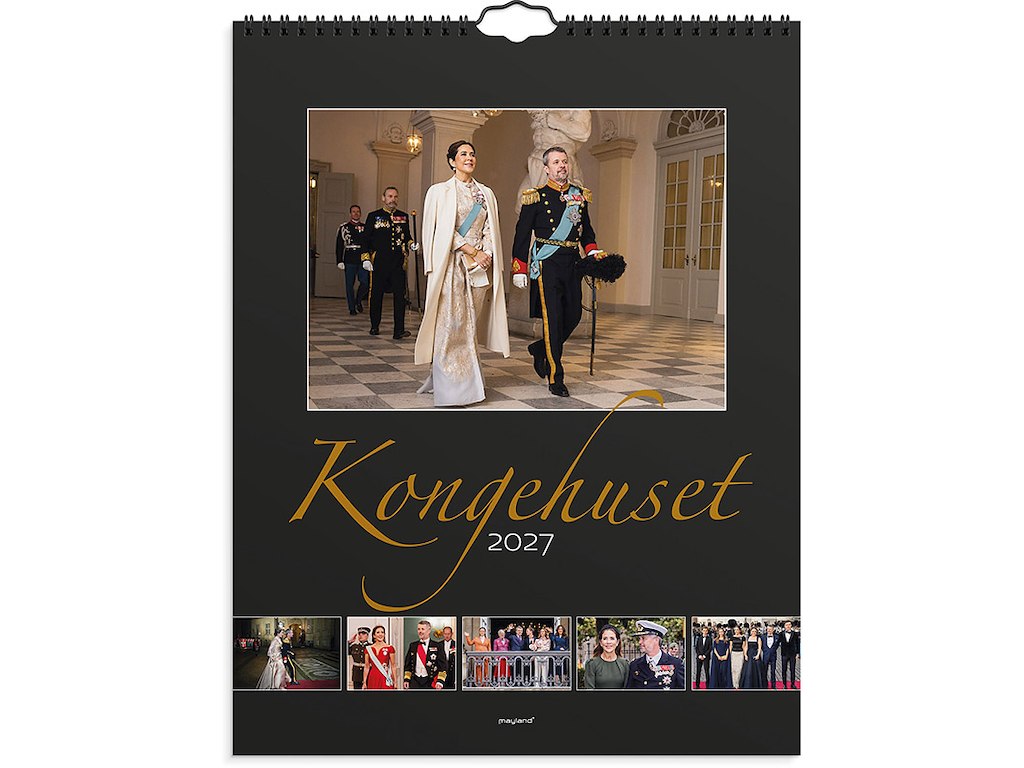 Vægkalender, 2027, Kongehuset, 1 måned pr. opslag, Mayland