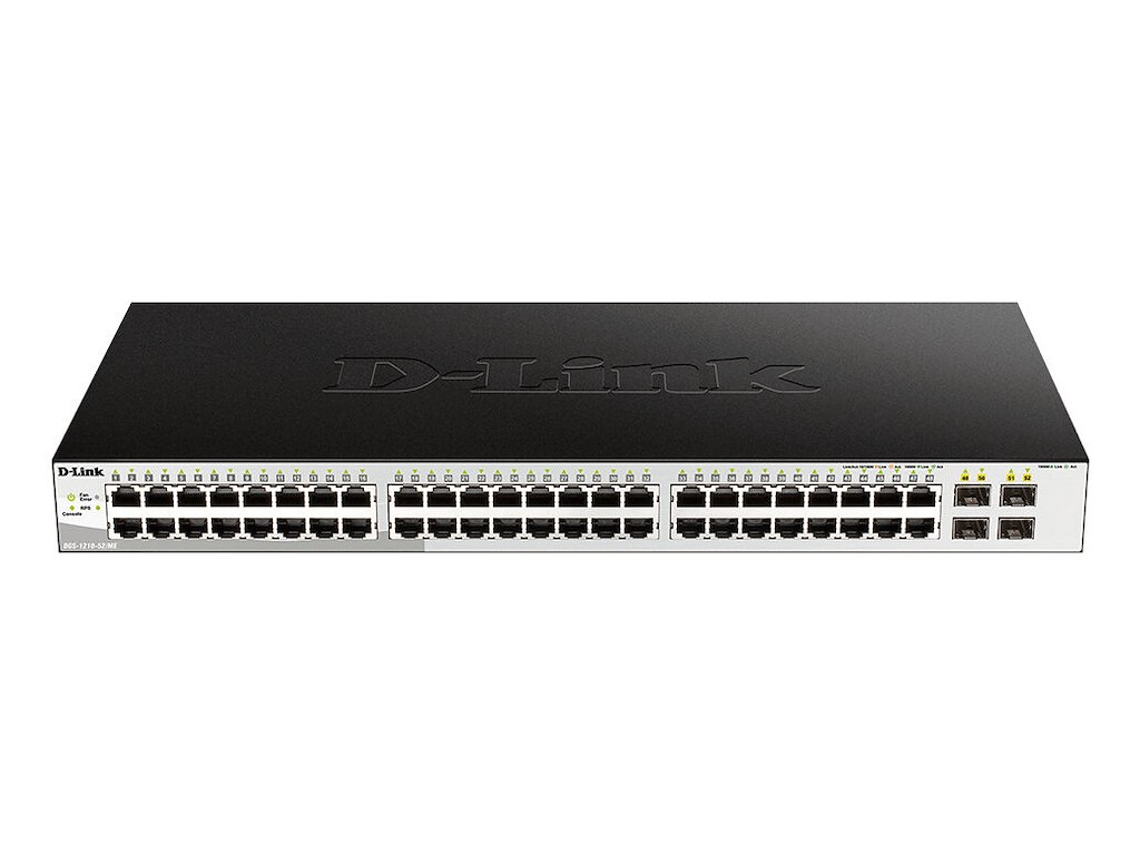 D-Link DGS-1210-52/ME Administreret L2 Gigabit Ethernet (10/100/1000) 1U Sort