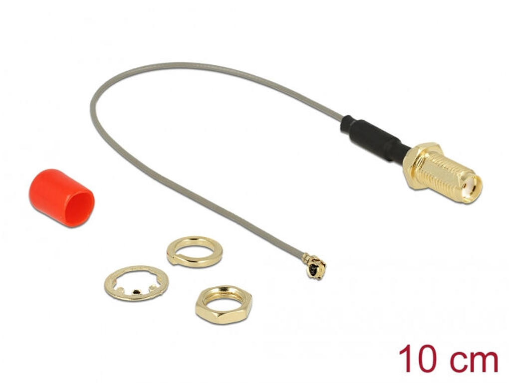 DeLOCK 89832 koaxial kabel 0,1 m SMA Grå