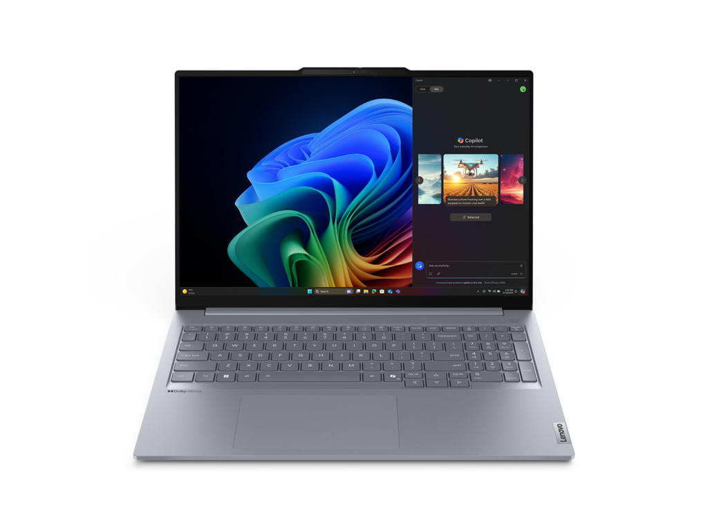 Lenovo ThinkBook 16 G7 QOY Copilot+ PC Qualcomm Snapdragon X1P-42-100 Laptop 40,6 cm (16") WUXGA 16 GB LPDDR5x-SDRAM 512 GB SSD Wi-Fi 7 (802.11be) Windows 11 Pro Nordisk Grå