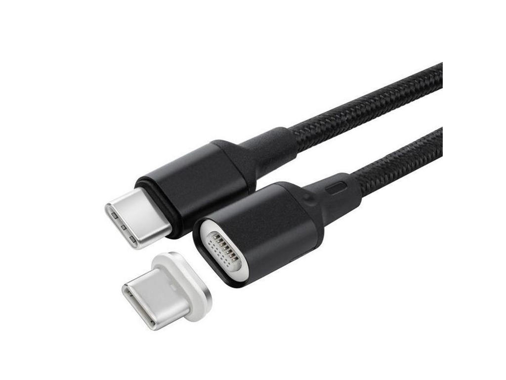 Microconnect USB3.1CC1-MAGNET USB-kabel USB 3.2 Gen 1 (3.1 Gen 1) 1 m USB C Sort