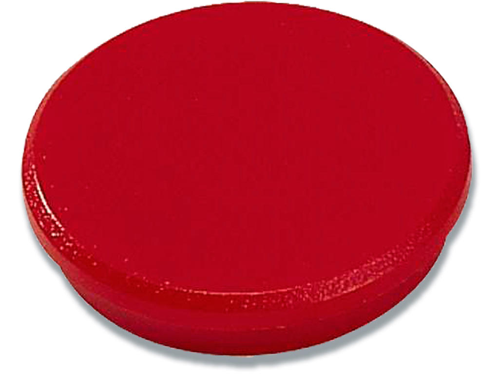 Magneter, Rød, Ø3.2 cm, 10 stk, Dahle 