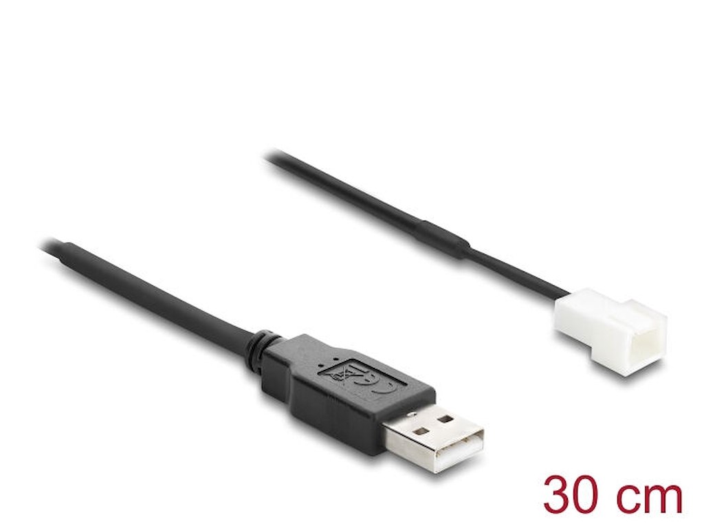 DeLOCK 91226 el-ledning Sort 0,3 m USB A Molex (3-pin)
