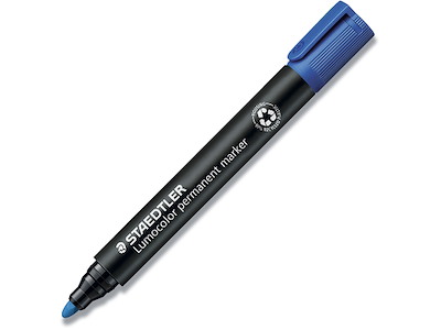 Marker, Rund spids, 2 mm, Blå, Staedtler Lumocolor 352