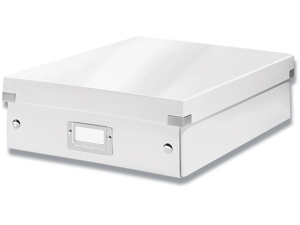 Opbevaringsboks, Medium, Med 2-4 fleksible rum, Hvid, Leitz Click & Store WOW 