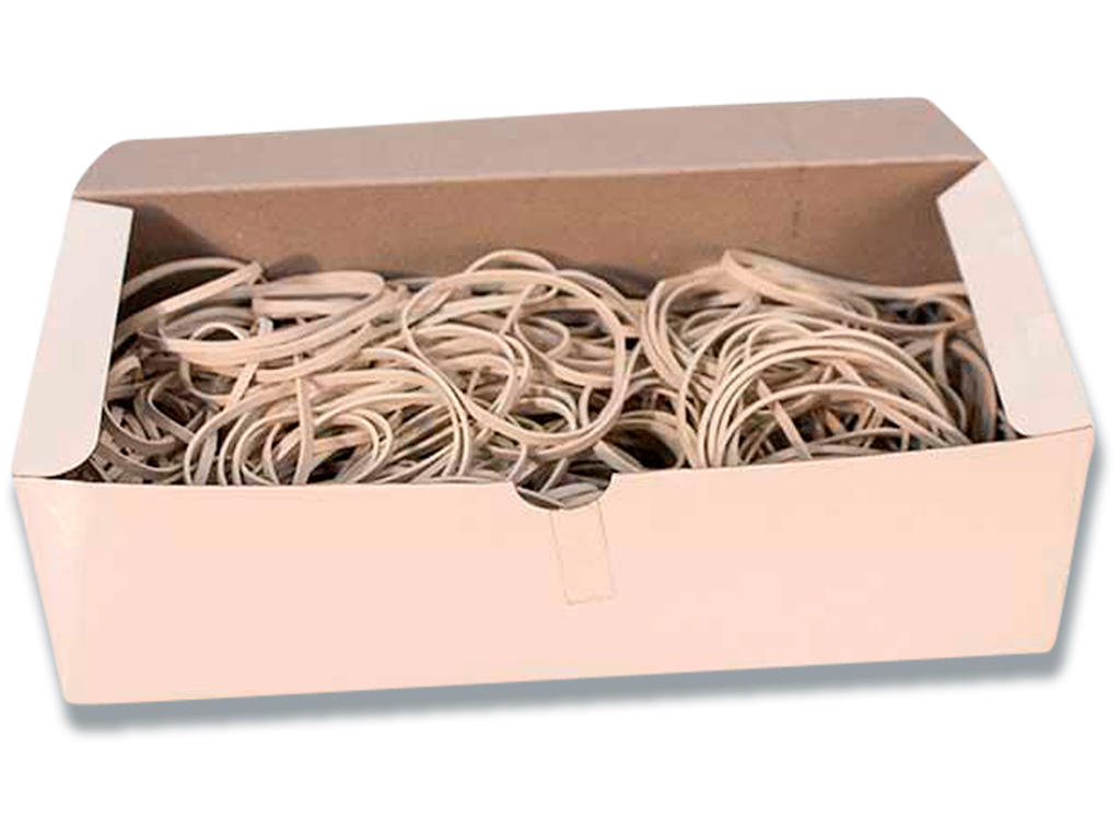 Gummibånd, Hvid, 100X5mm, 500 g, Roliba Industri 