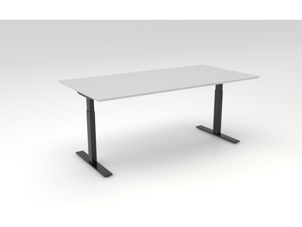 Skrivebord, 180 cm, 80 cm, Bordplade: Lysegrå Decorlaminat, 