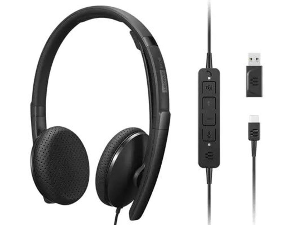 Lenovo 4XD1M45626 hovedtelefoner/headset Ledningsført USB Type-C Sort