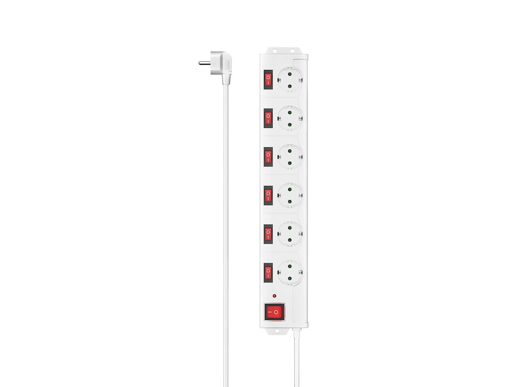 Hama 00223159 stikdåse 1,4 m 6 AC stikkontakt(er) Hvid