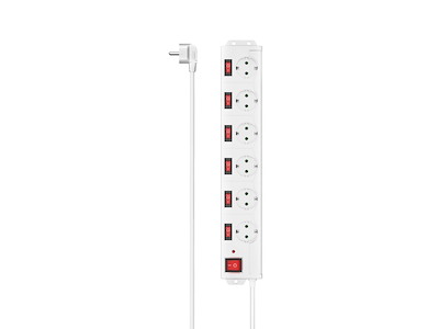 Hama 00223159 stikdåse 1,4 m 6 AC stikkontakt(er) Hvid