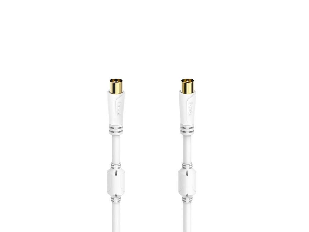 Hama 00205246 koaxial kabel 1,5 m Koaksial Hvid