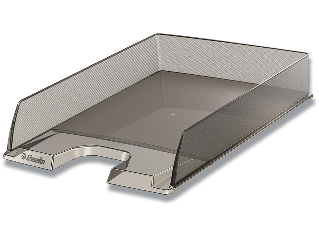 Brevbakke, Transparent røgfarvet, A4, Udvendig: B25.4xH6.1xD35 cm, Esselte Europost 
