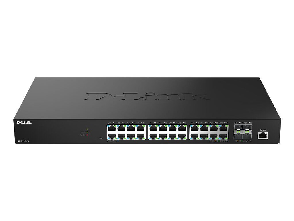D-Link DMS-1250-28/E netværksswitch Administreret L2 2.5G Ethernet (100/1000/2500) Sort