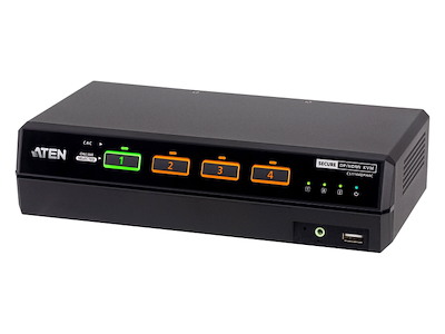 ATEN CS1144DPH4C KVM Switch Stativ-montering Sort